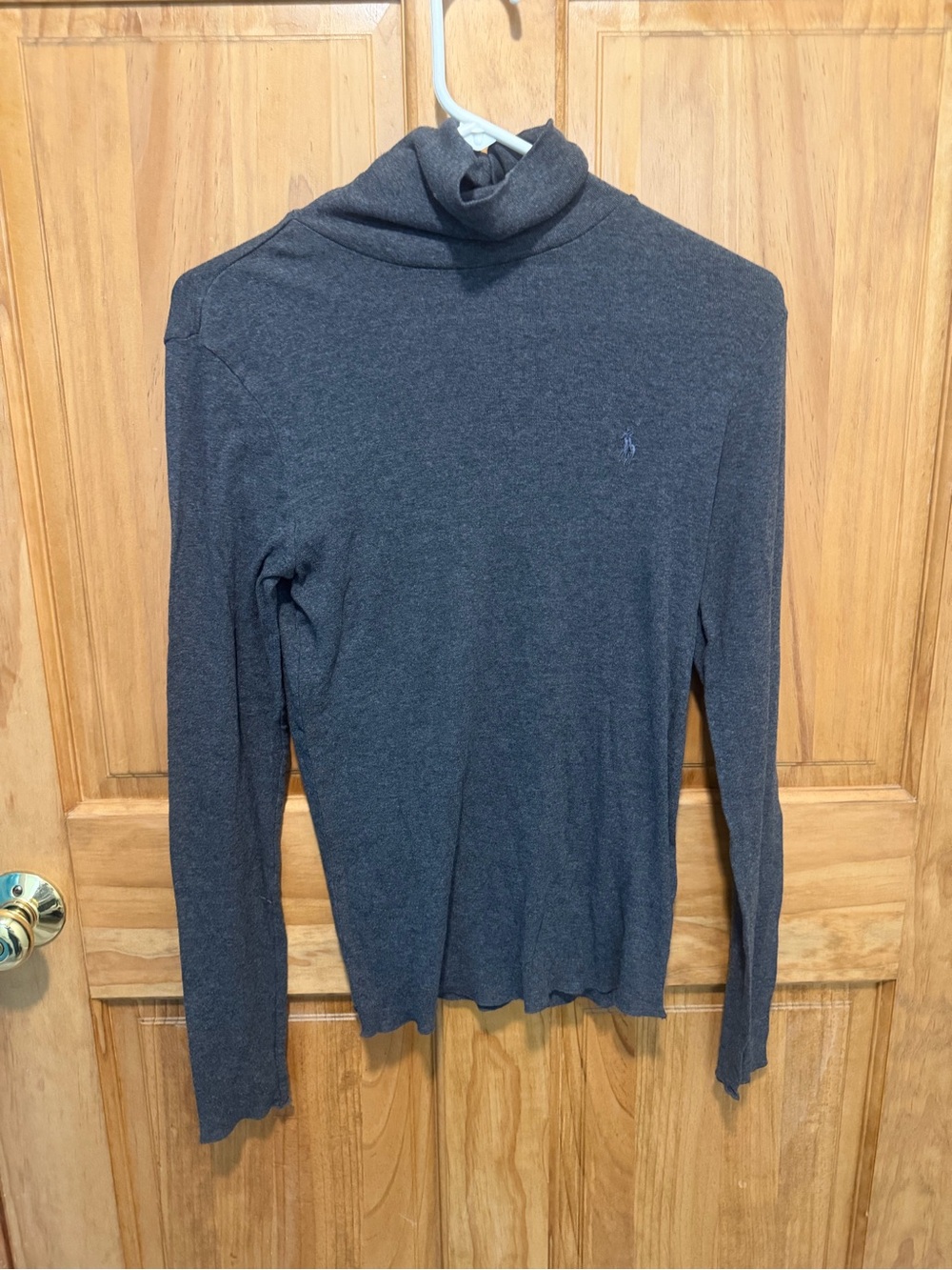 Ralph Lauren Sport Gray Cotton Turtleneck Long Sleeve Top Women’s Large
